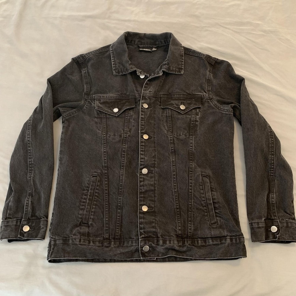 Nickelodeon SpongeBob Patrick Jacket Mens Medium Black Denim Jean Cartoon